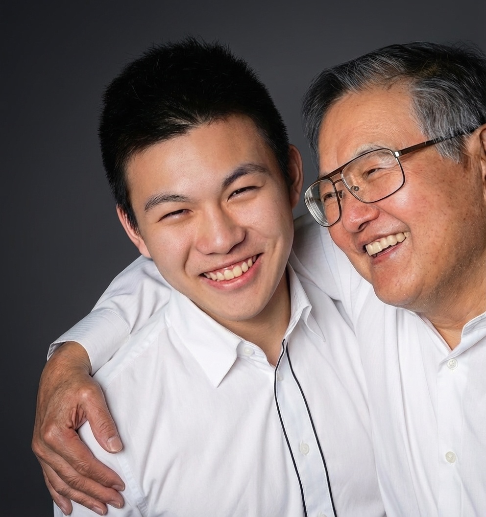 Dr Leng Lu Soh with his son Dr Joshua Soh